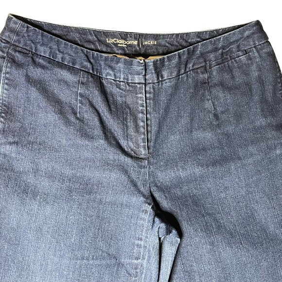 Liz Claiborne Womens Denim Jackie Wide-Leg Pants Size 14W Made In China - Picture 2 of 16